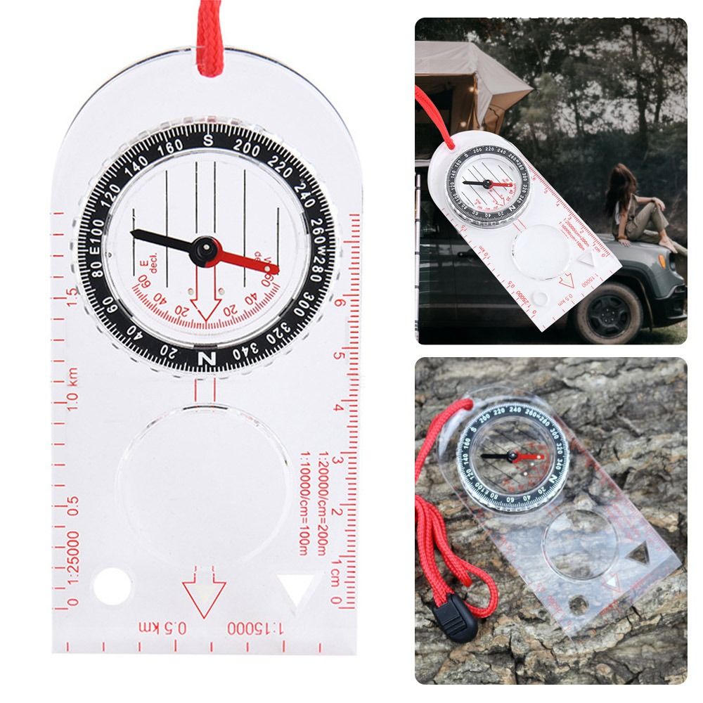 Compass Lensatic - Placa base de orientación Brújula Senderismo