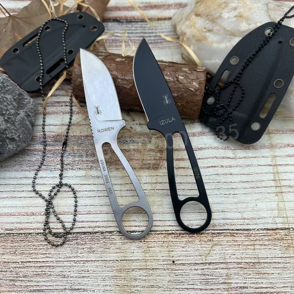 Bushcraft Knife Fixed - IZULA-cuchillo recto de alta resistencia, tratamiento