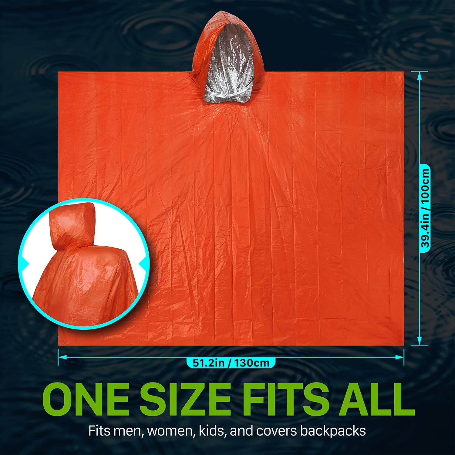 Kit de supervivencia de emerge - Emergency Poncho Rain reseña y precio