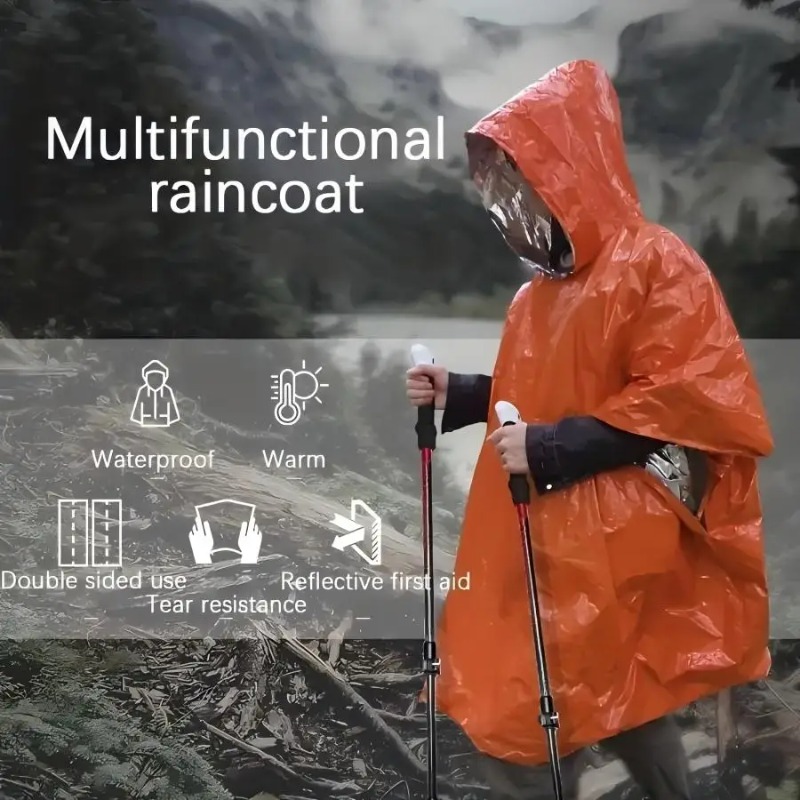 Chubasquero multifuncional de  - Emergency Poncho Rain reseña y precio