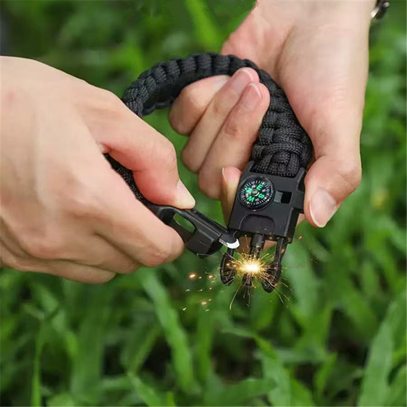 Pulsera de brújula cinco en un - Fire Starting Kit reseña y precio