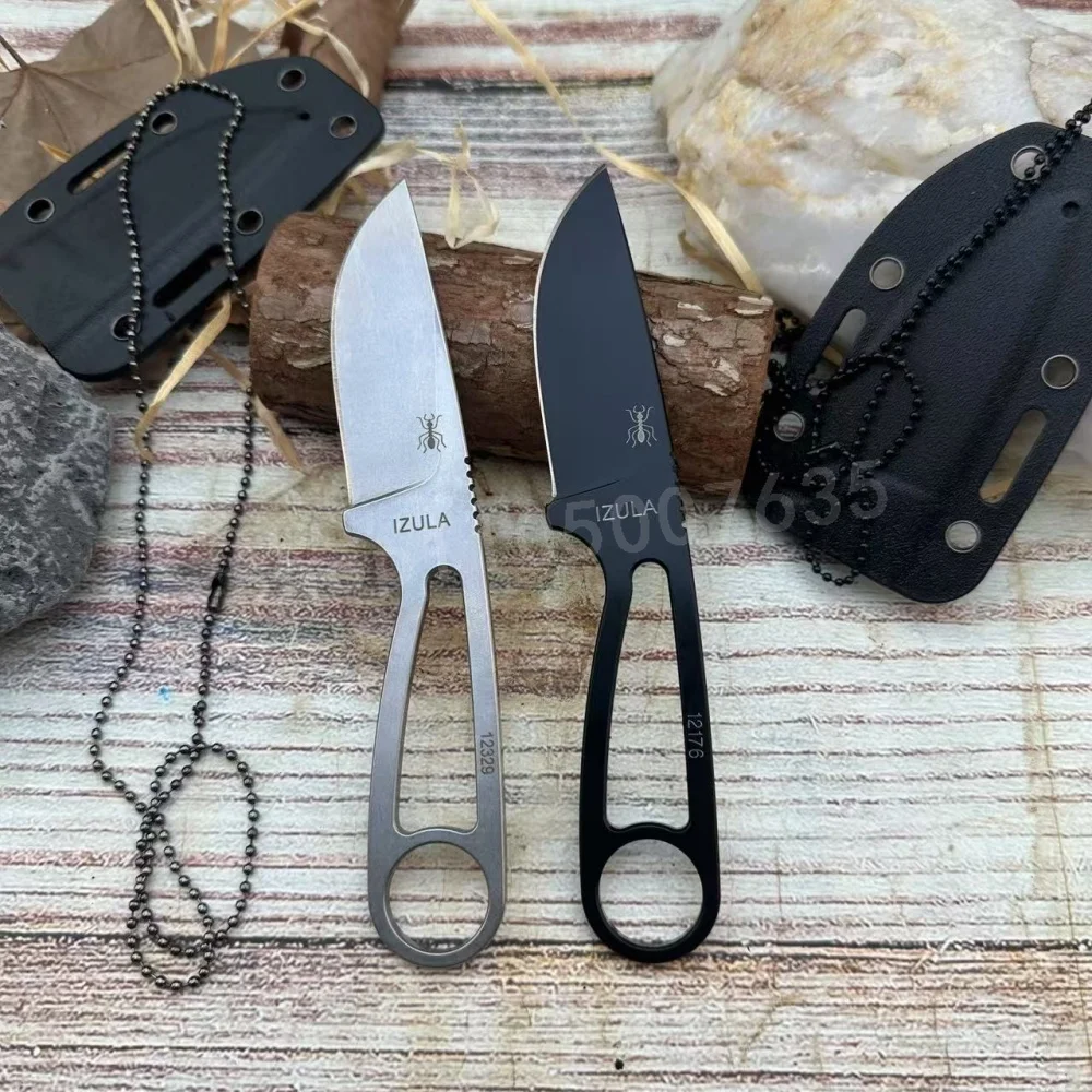 IZULA-cuchillo recto de alta r - Bushcraft Knife Fixed reseña y precio