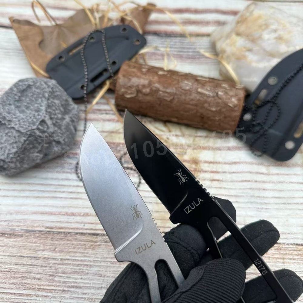 IZULA-cuchillo recto de alta r - Bushcraft Knife Fixed reseña y precio